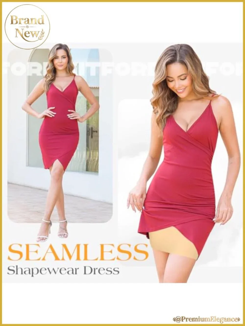 Half Slip Shapewear with Built-in Briefs, Light Tummy Control Body Shaper